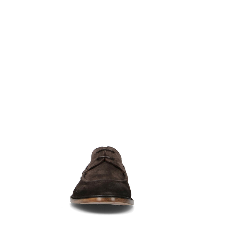 ERNESTO DOLANI Scarpa barca uomo testa di moro in suede