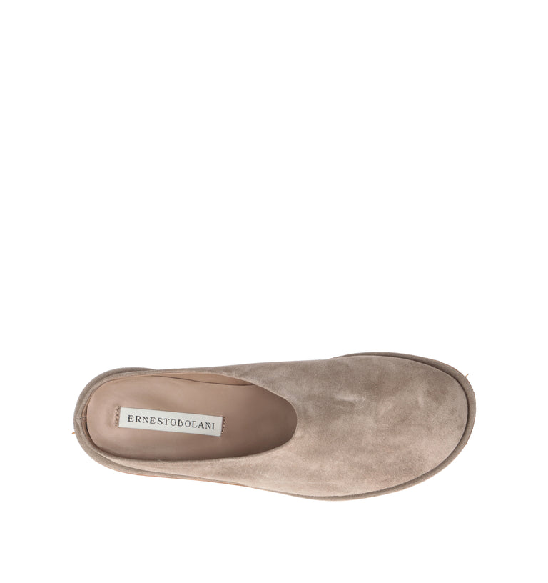 ERNESTO DOLANI Sabot uomo grigio in suede