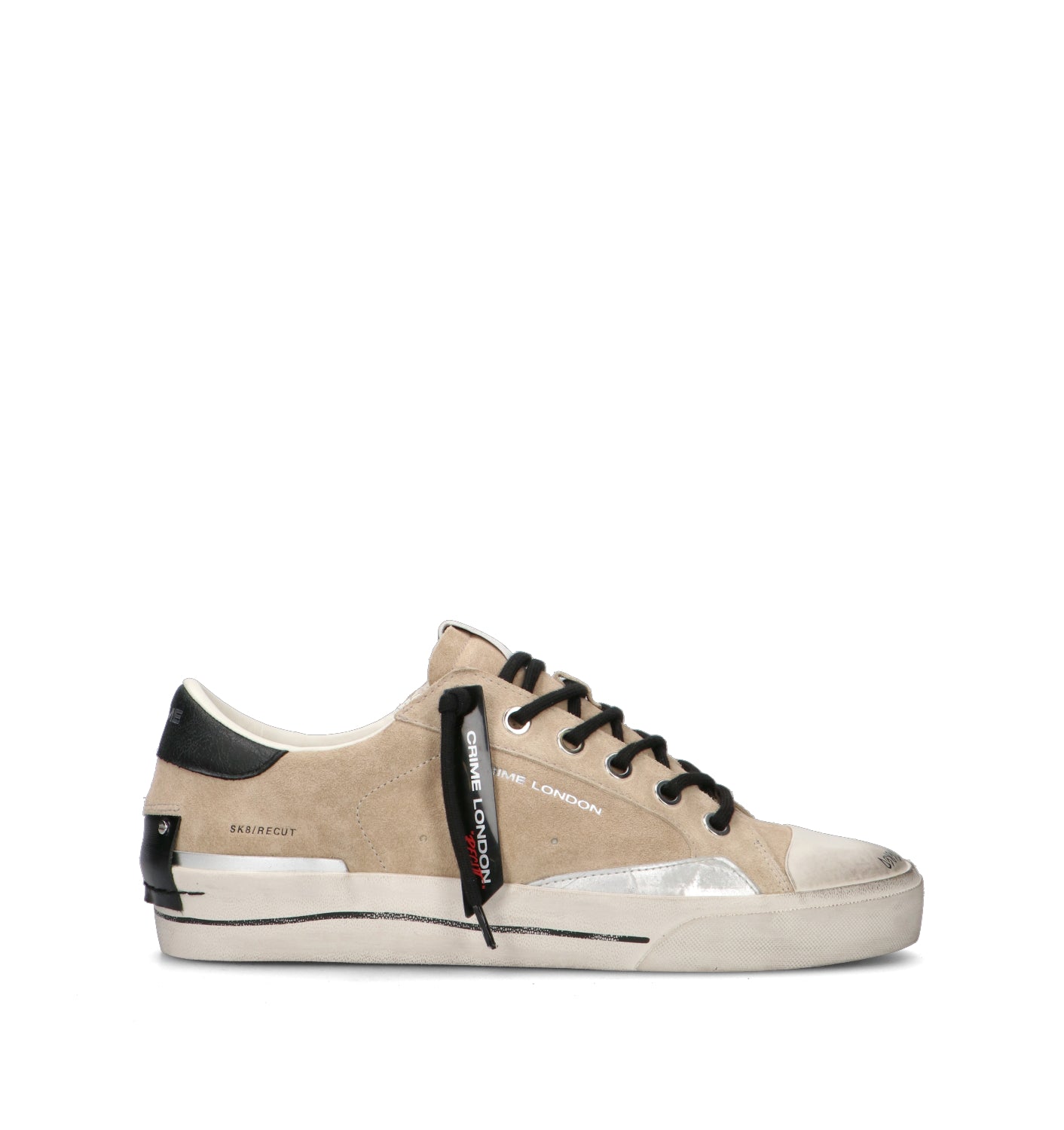 CRIME Sneaker uomo beige in suede