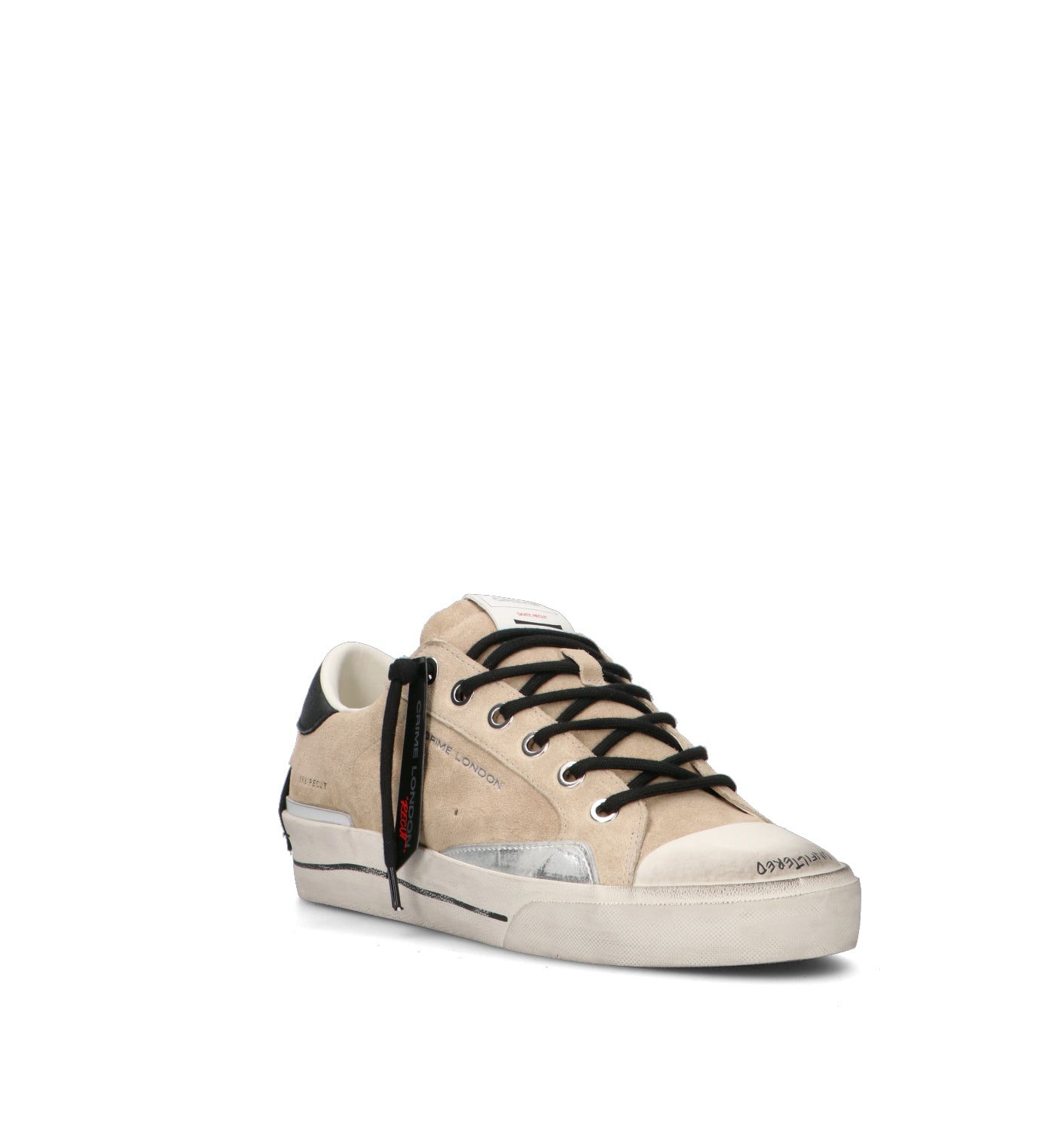 CRIME Sneaker uomo beige in suede
