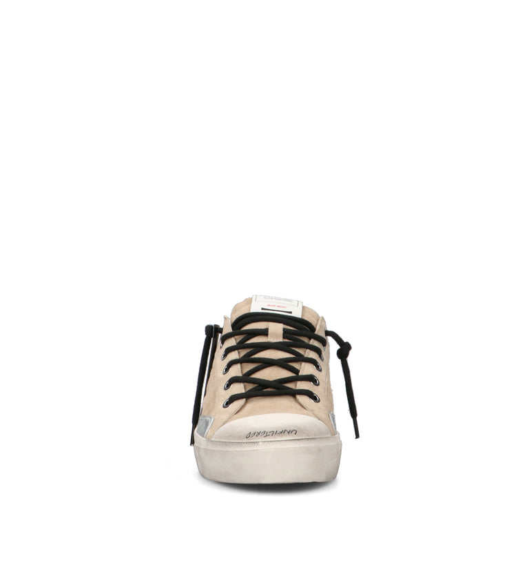 CRIME Sneaker uomo beige in suede