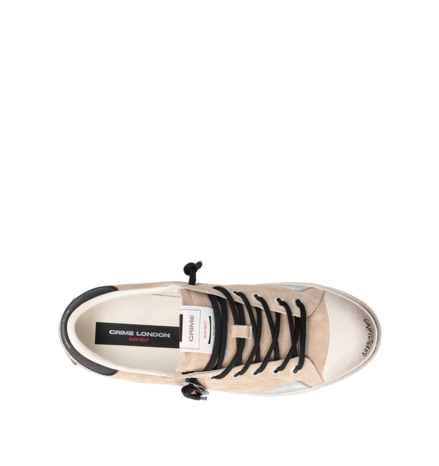 CRIME Sneaker uomo beige in suede