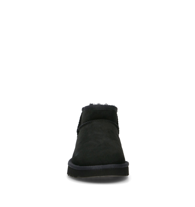 UGG W CLASSIC ULTRA MINI Tronchetto donna nero in suede