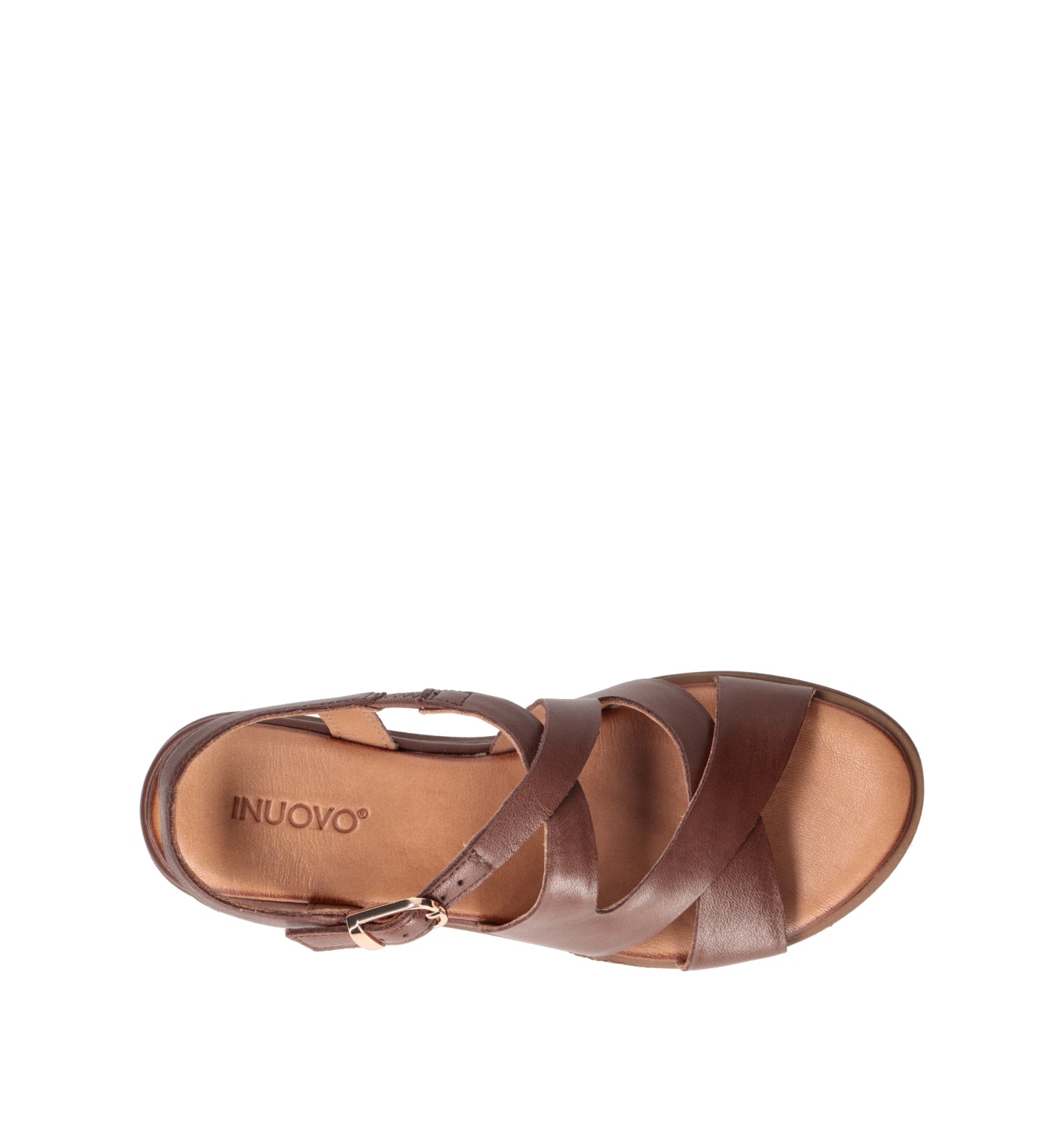INUOVO Sandalo donna marrone in pelle