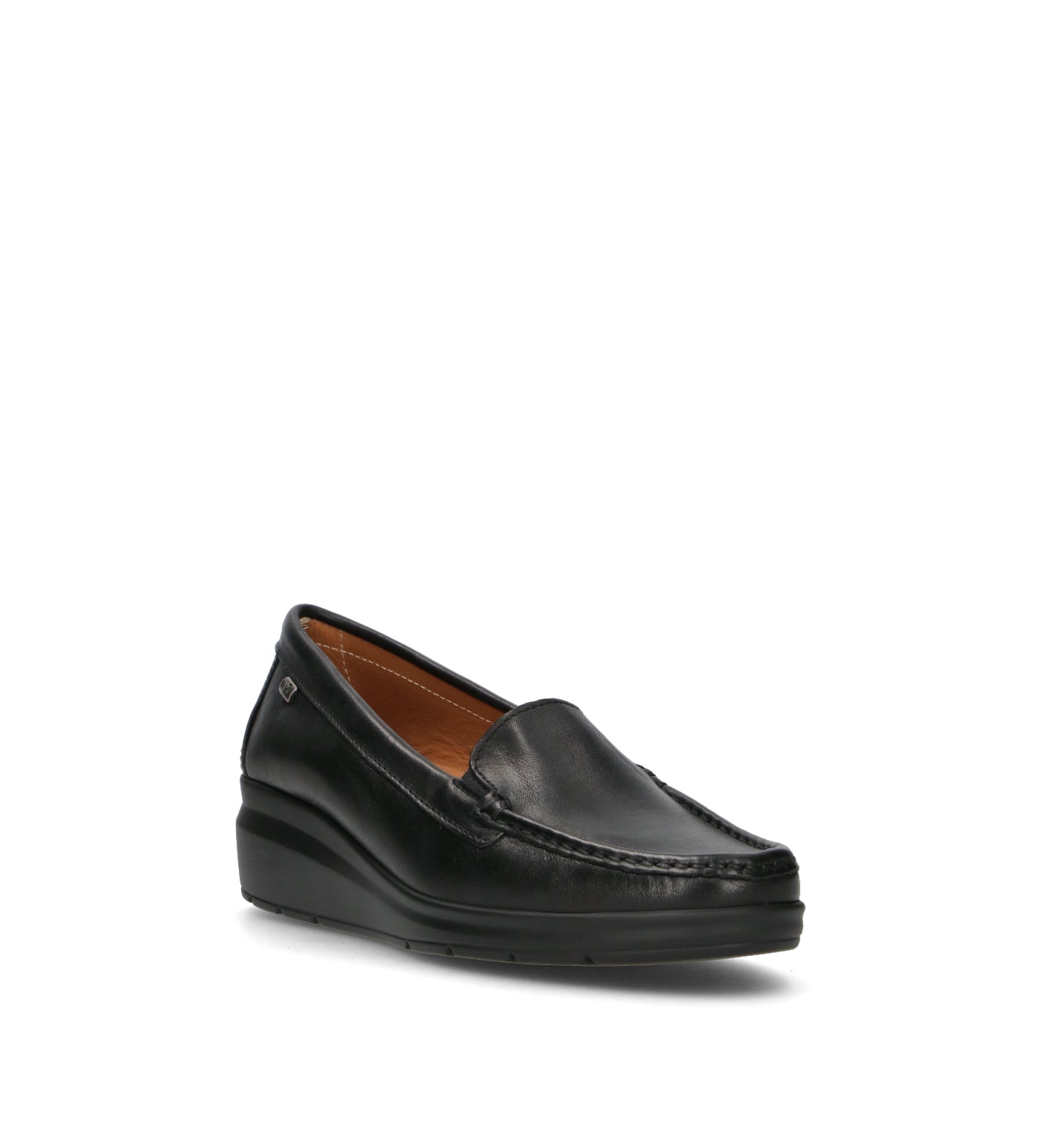 VALLEVERDE Mocassino donna nero in pelle