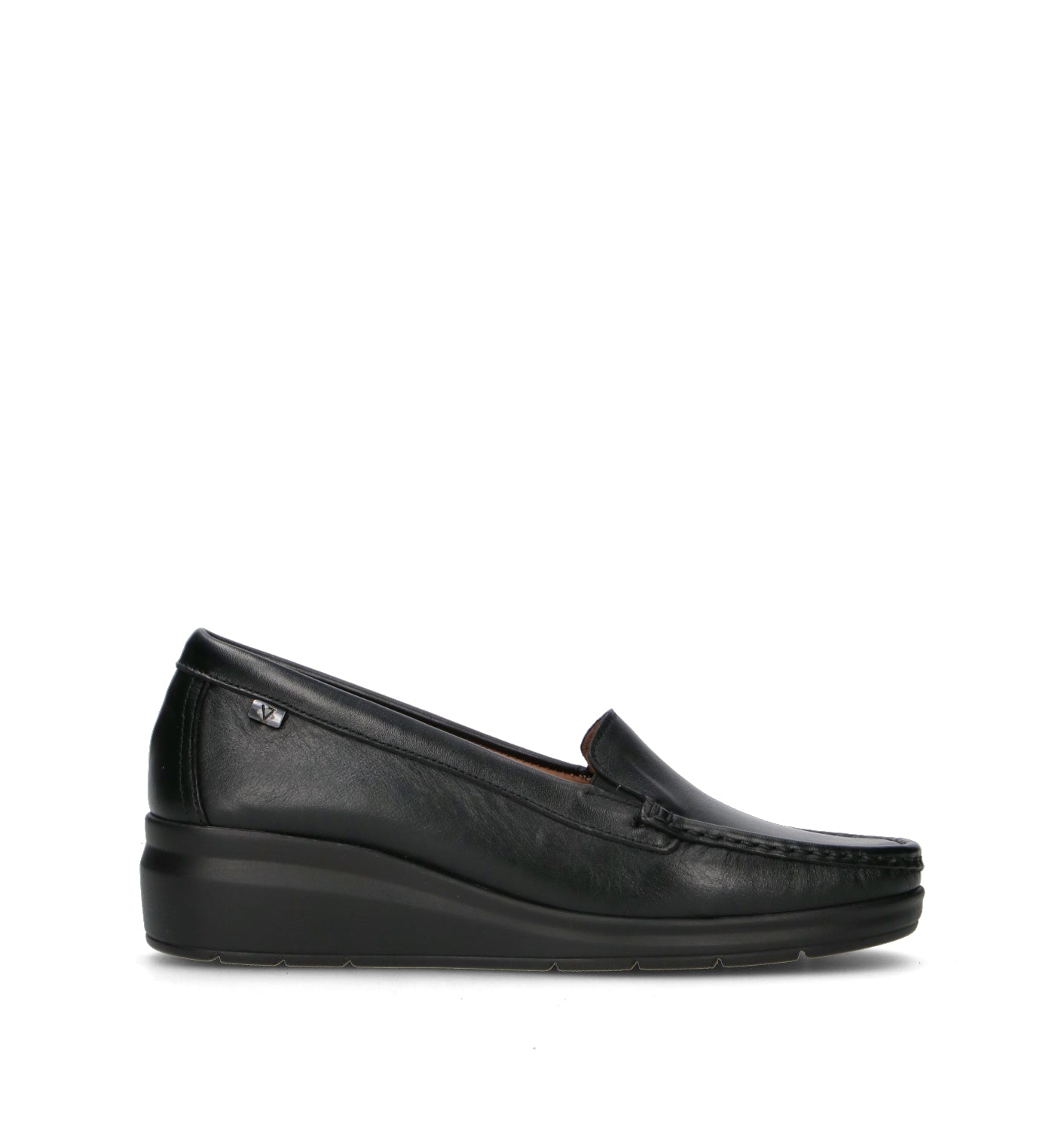 VALLEVERDE Mocassino donna nero in pelle