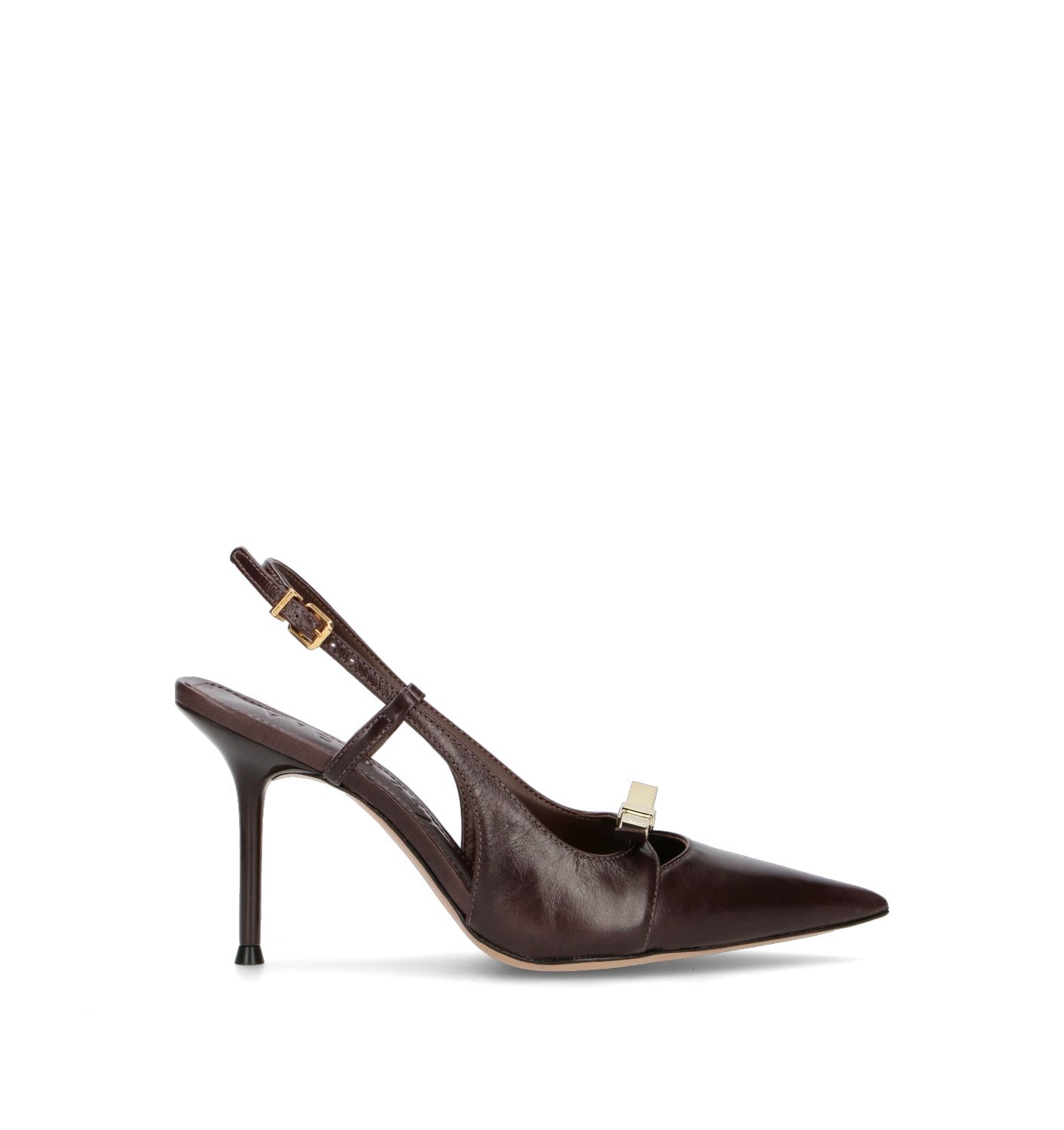VICENZA Slingback donna marrone in pelle