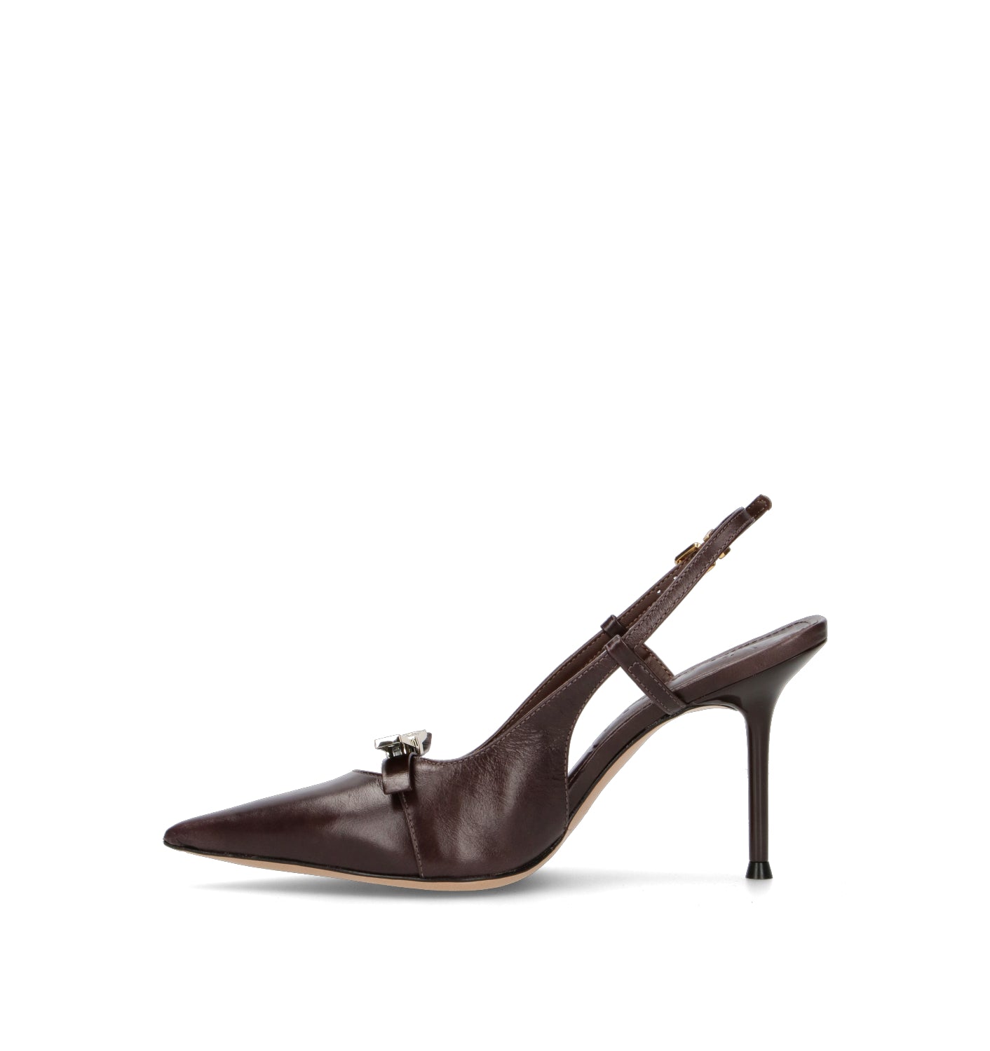 VICENZA Slingback donna marrone in pelle