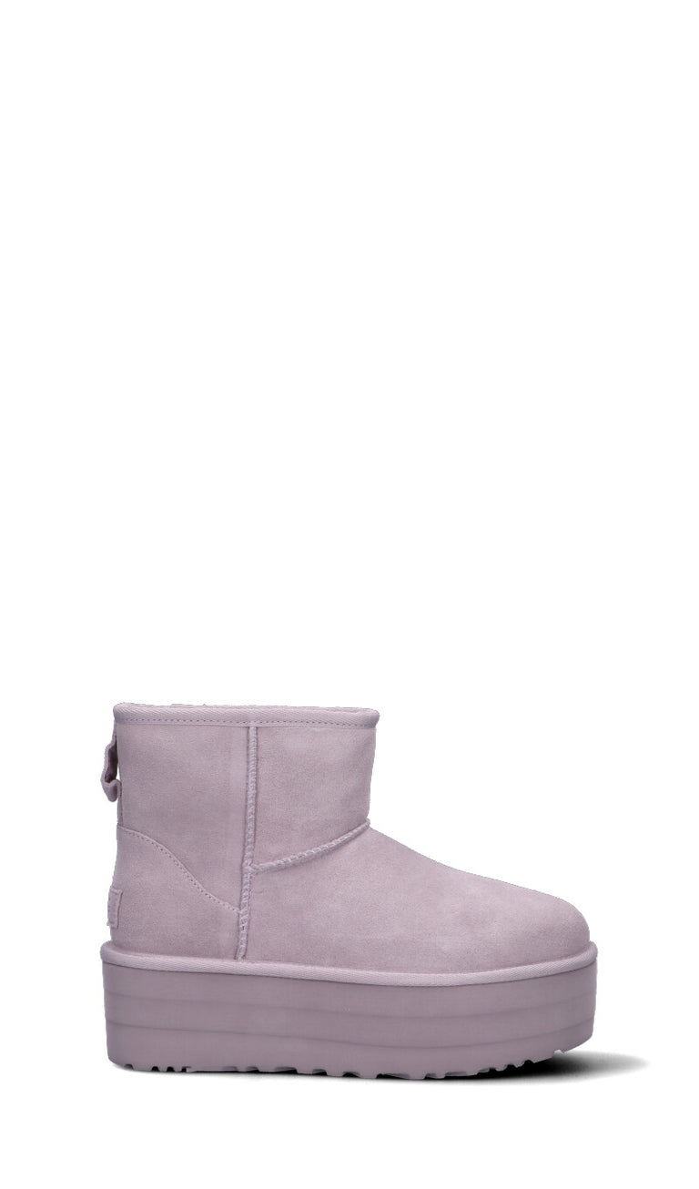 UGG - CLASSIC MINI PLATFORM Stivaletto pelo donna pale smoke in suede