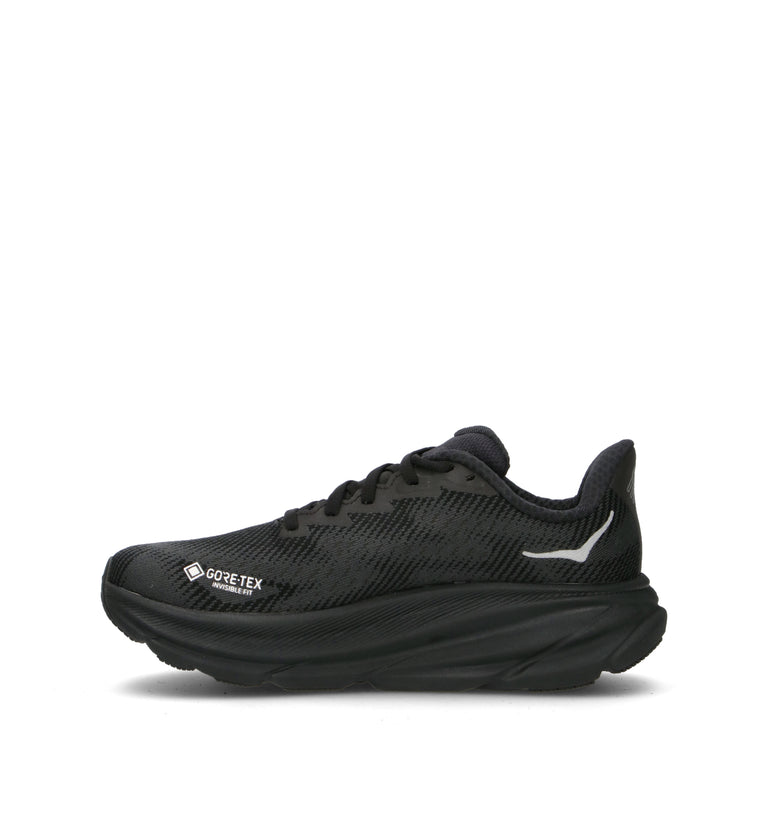 HOKA ONE ONE W CLIFTON 9 GTX Scarpa running donna nera in gore-tex
