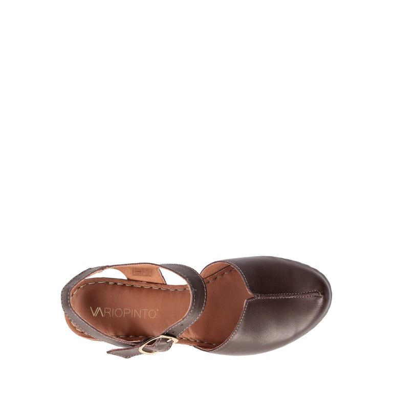 VARIOPINTO Slingback donna ebano in pelle