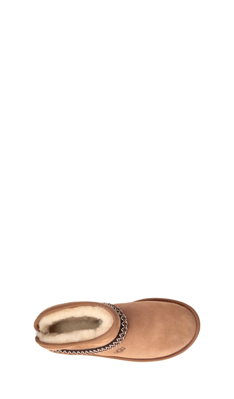 UGG - CLASSIC MINI CRESCENT Stivaletto pelo donna chestnut in suede
