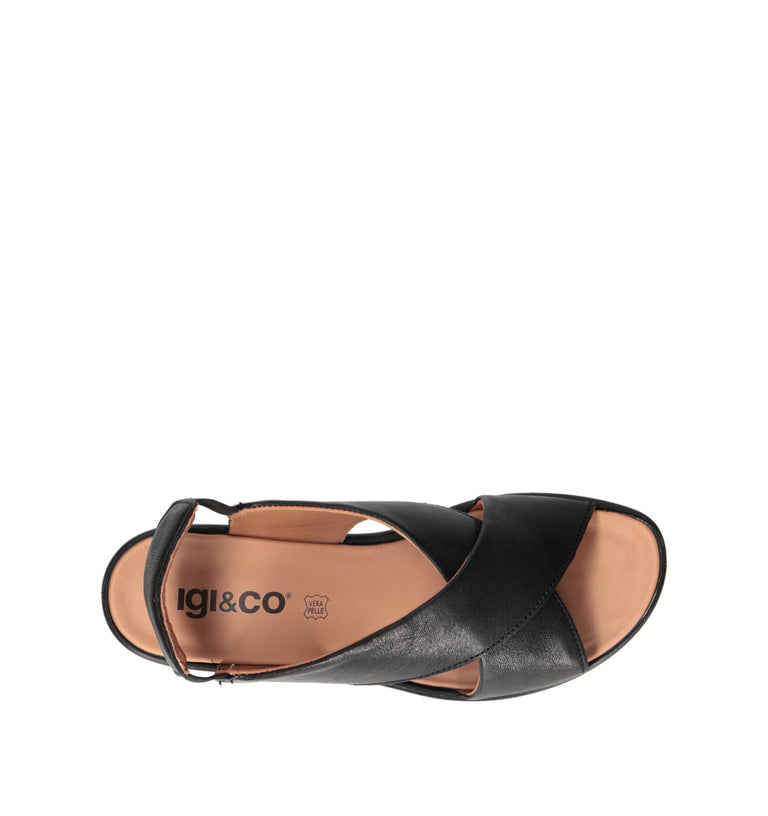 IGI&CO Sandalo donna nero in pelle