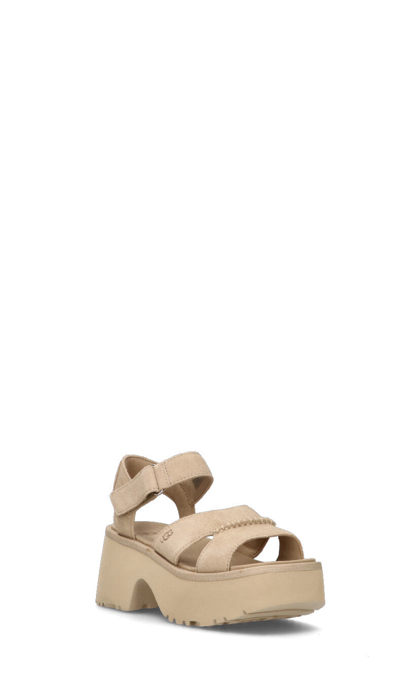 UGG NEW HEIGHTS ANKLE STRAP Sandalo donna beige in suede