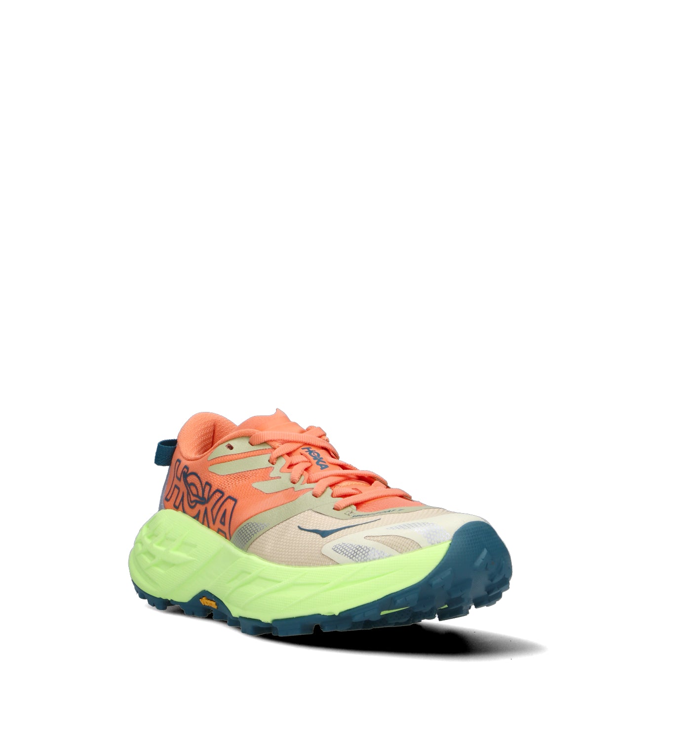 HOKA ONE ONE W SPEEDGOAT 7 Scarpa trail running donna persimmon/neon yuzu