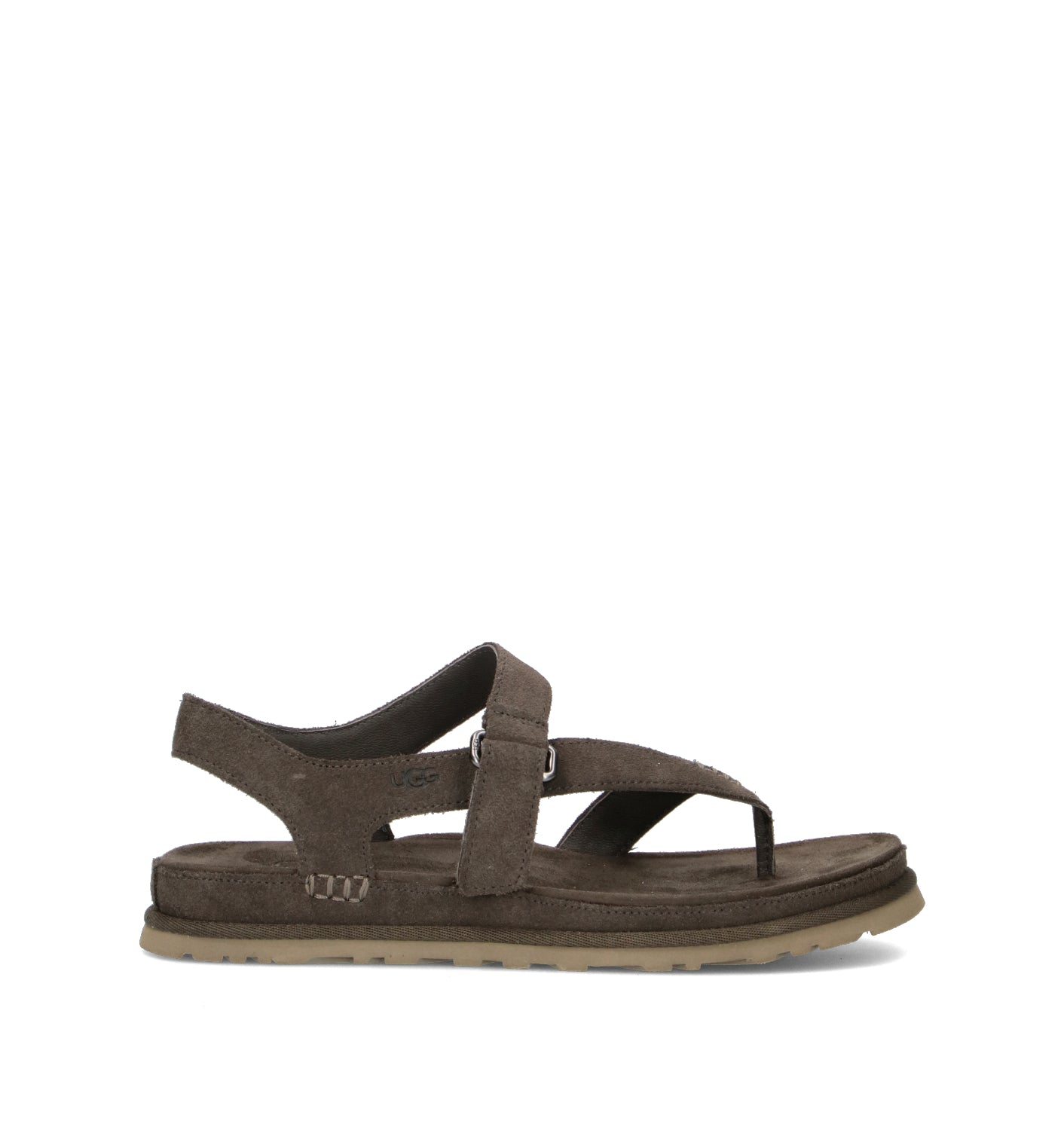 UGG W GOLDENGAZE TOE POST Sandalo donna dense smoke in suede