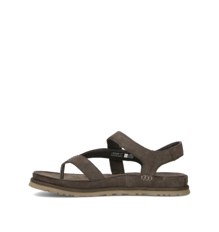 UGG W GOLDENGAZE TOE POST Sandalo donna dense smoke in suede