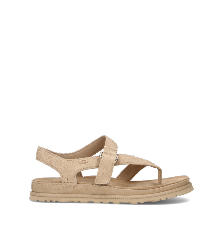 UGG W GOLDENGAZE TOE POST Sandalo donna mustard seed in suede