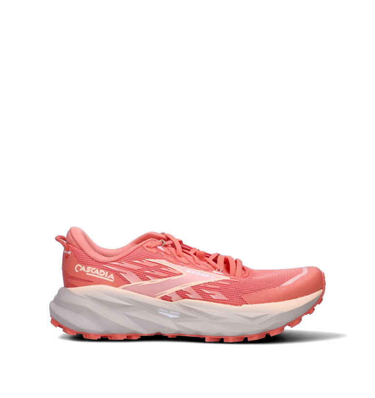 BROOKS CASCADIA 19 Scarpa trail running donna salmone