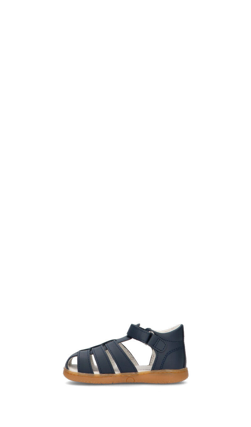 KICKERS Sandalo bimbo blu in pelle