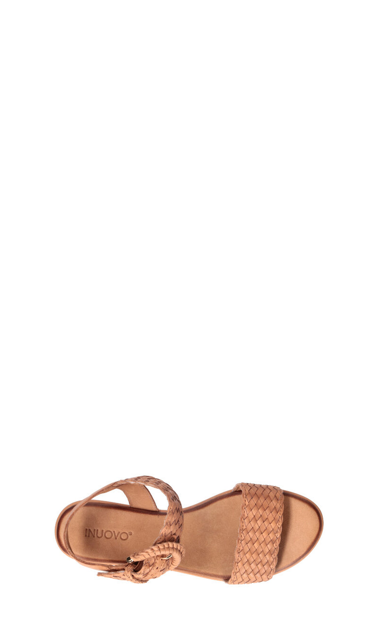 INUOVO Sandalo donna cognac in pelle