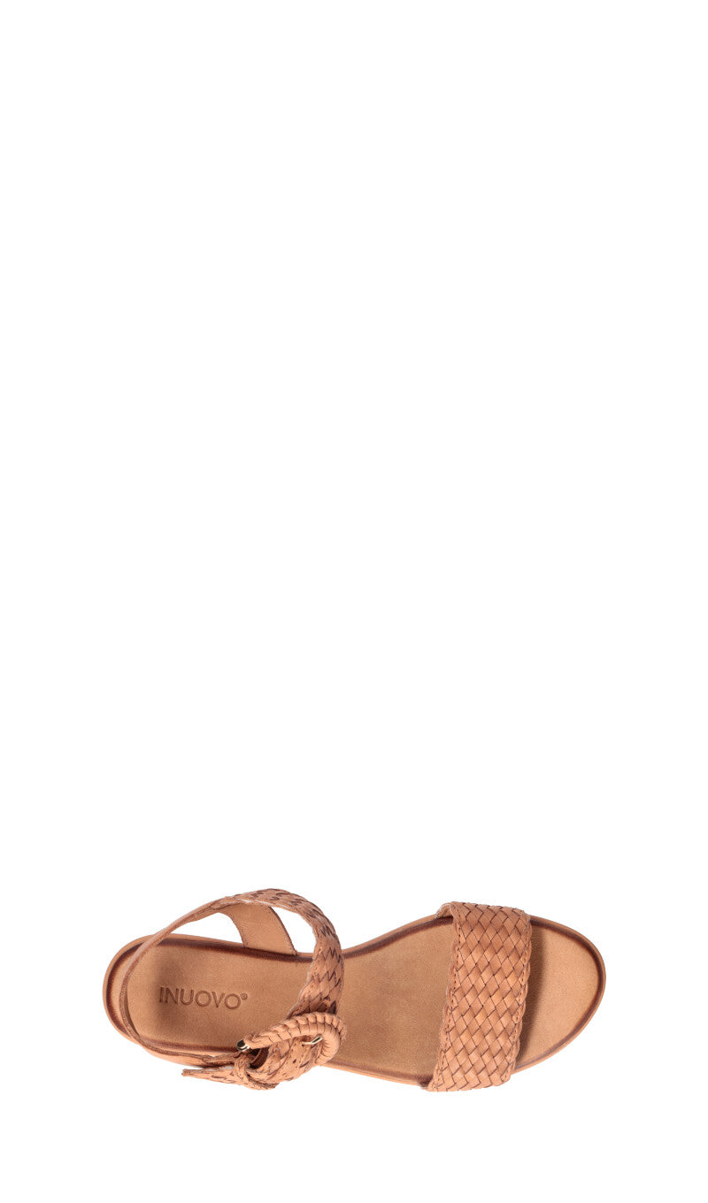 INUOVO Sandalo donna cognac in pelle