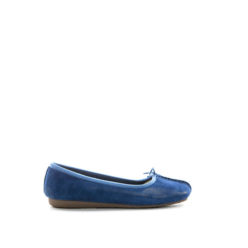 CLARKS Ballerina donna blu in suede