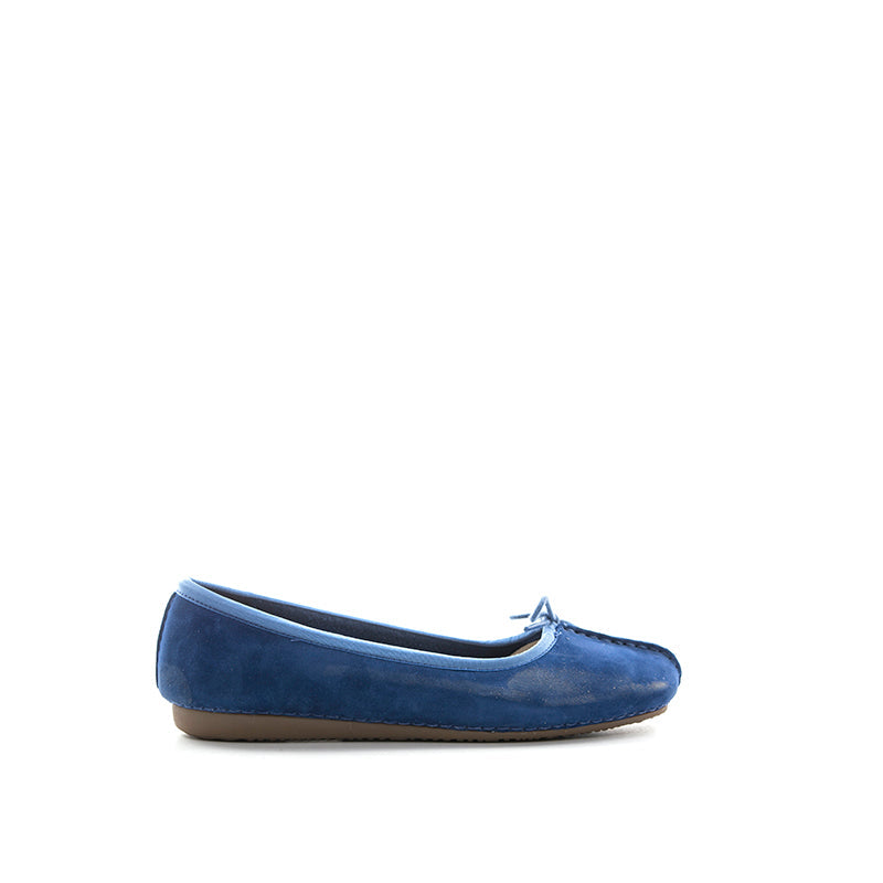 CLARKS Ballerina donna blu in suede
