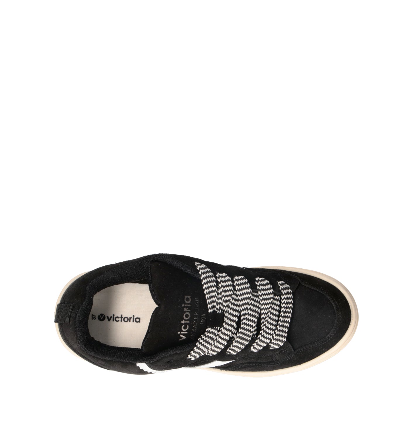 VICTORIA Sneaker donna nera in suede
