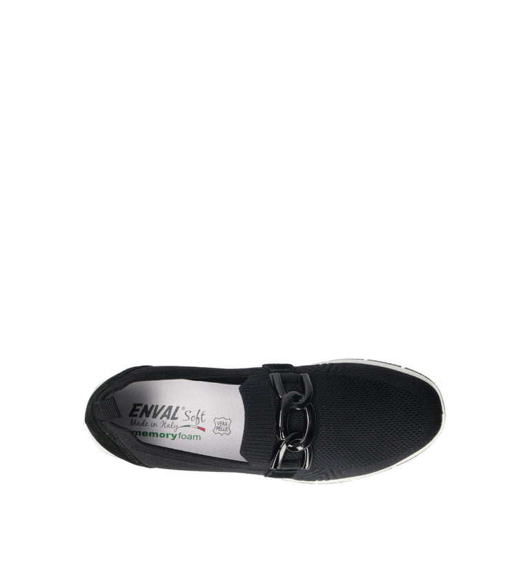 ENVAL Mocassino donna nero