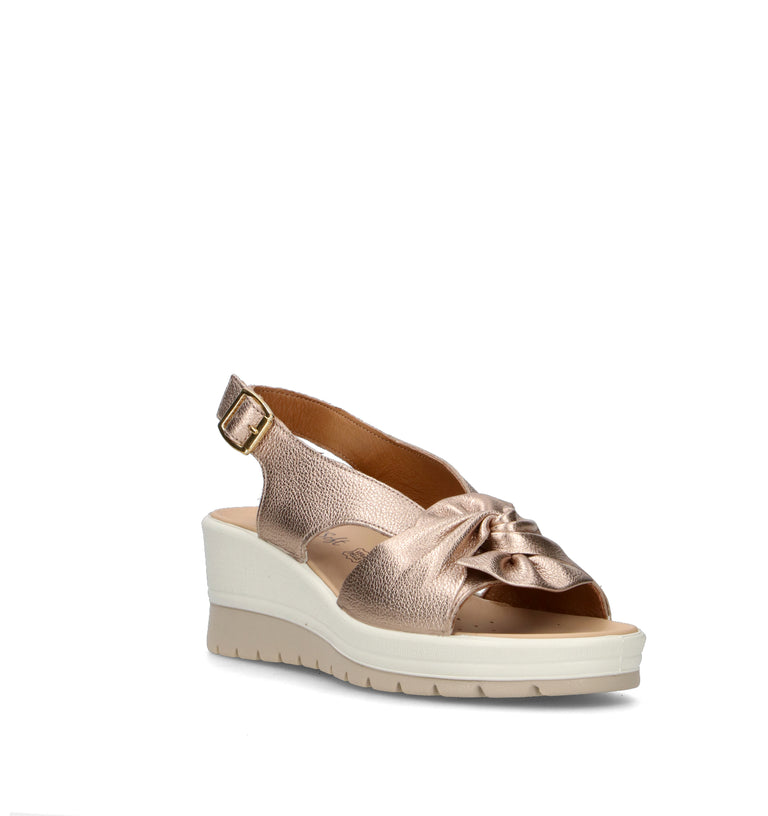ENVAL Sandalo donna oro rosa in pelle