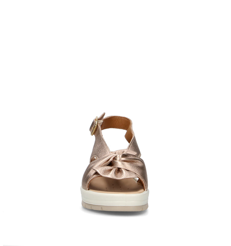 ENVAL Sandalo donna oro rosa in pelle