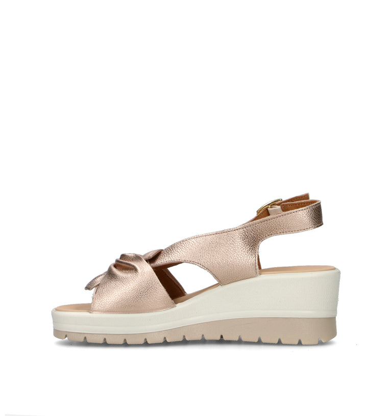 ENVAL Sandalo donna oro rosa in pelle