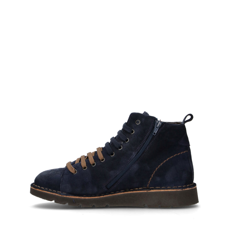 EMIDI' Polacco uomo blu in suede