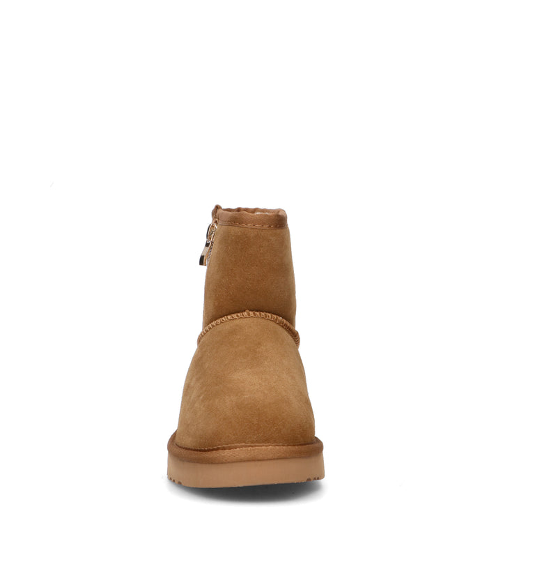 ALVIERO MARTINI Stivaletto pelo ragazza cammello in suede