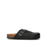 BIO GREEN Ciabatta uomo nera in pelle