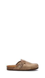 BIO GREEN Ciabatta uomo taupe in suede