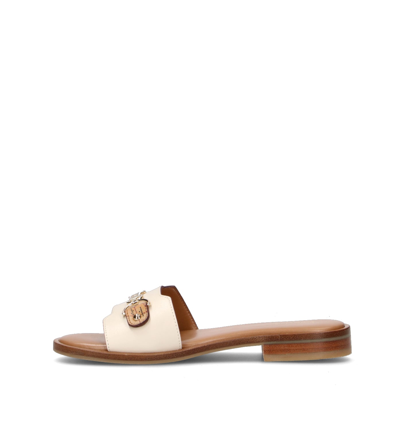 ALVIERO MARTINI Ciabatta donna panna in pelle