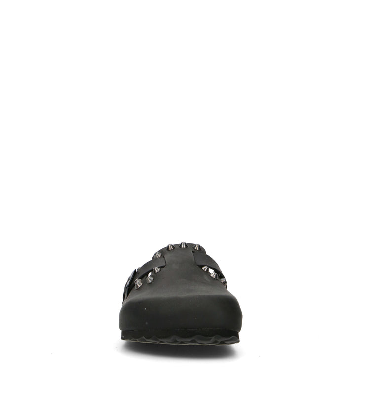 BIO GREEN Ciabatta donna nera in pelle