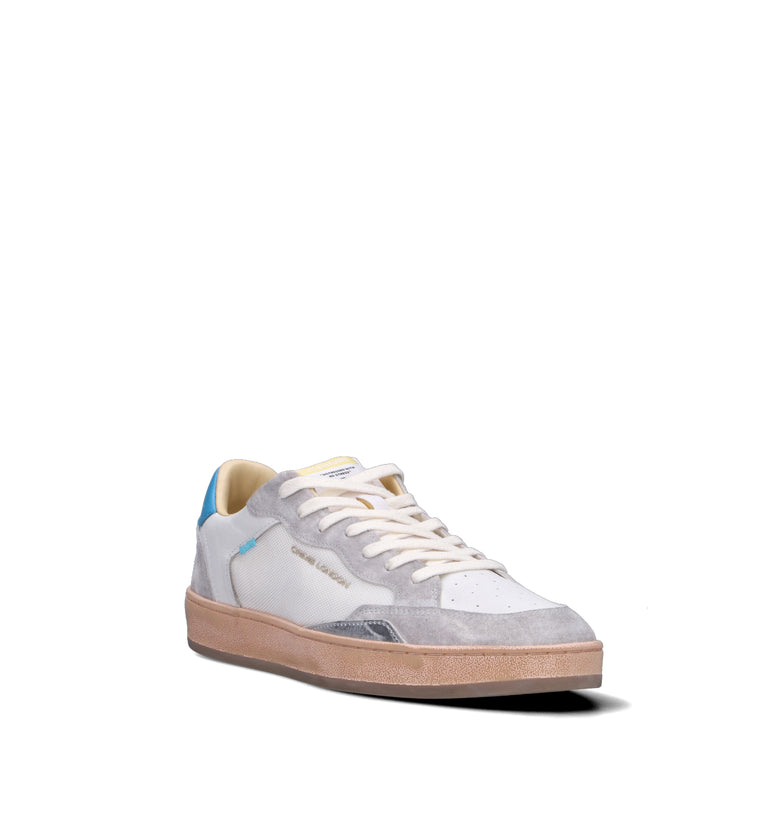 CRIME Sneaker uomo bianca in pelle