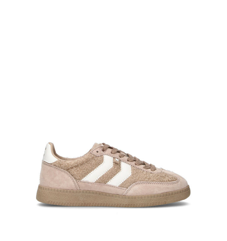 XTI FOOTWEAR Sneaker donna beige in suede