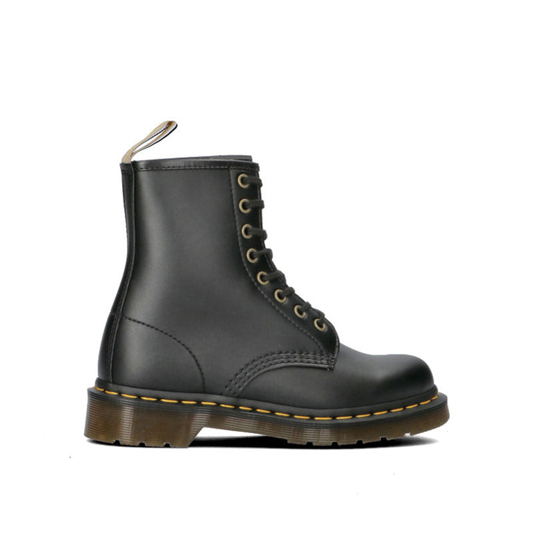DR. MARTENS Anfibio donna nero in ecopelle