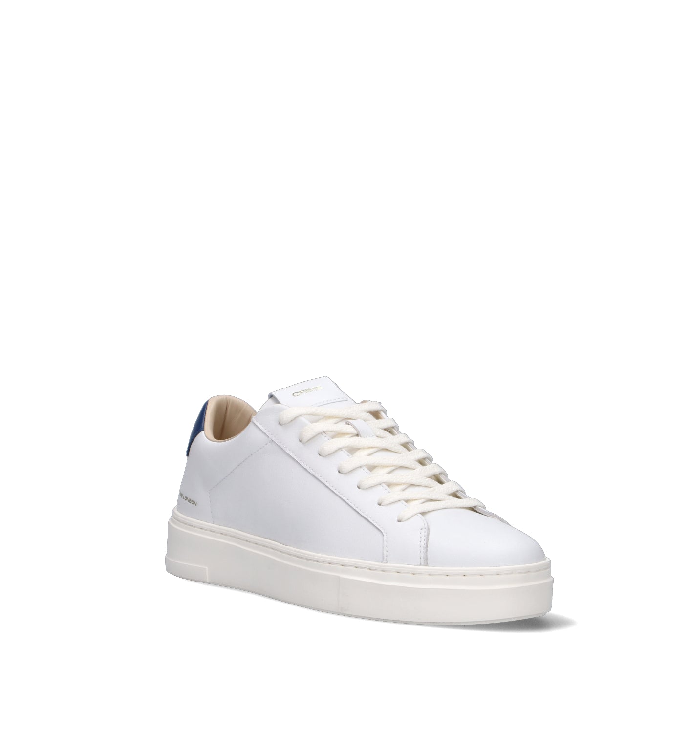 CRIME Sneaker uomo bianca in pelle
