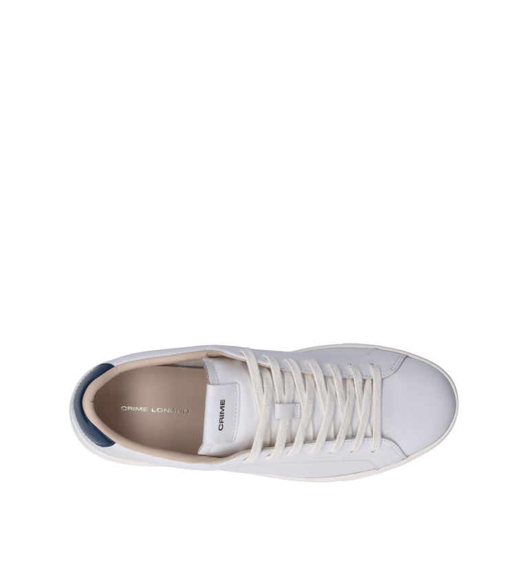 CRIME Sneaker uomo bianca in pelle