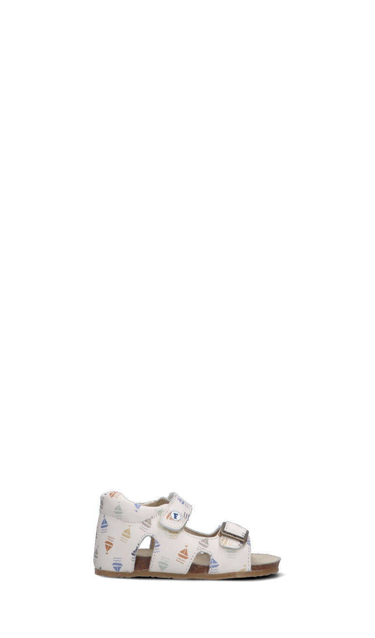 FALCOTTO Sandalo bimbo bianco in pelle