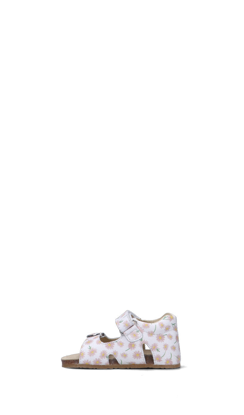 FALCOTTO Sandalo bimba bianco in pelle