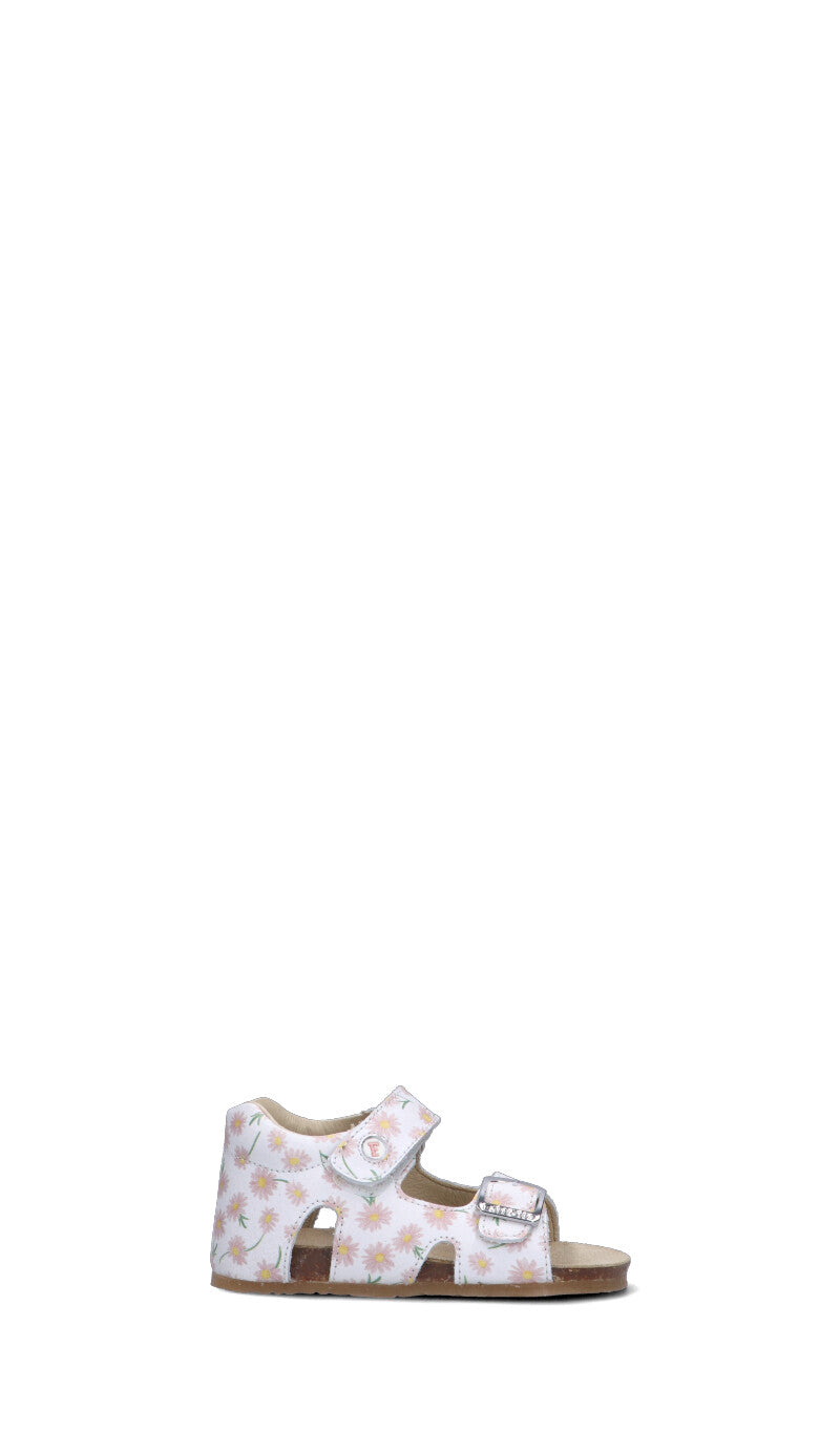 FALCOTTO Sandalo bimba bianco in pelle