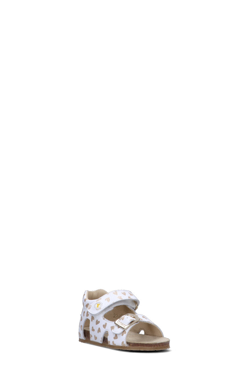 FALCOTTO Sandalo bimba bianco in pelle