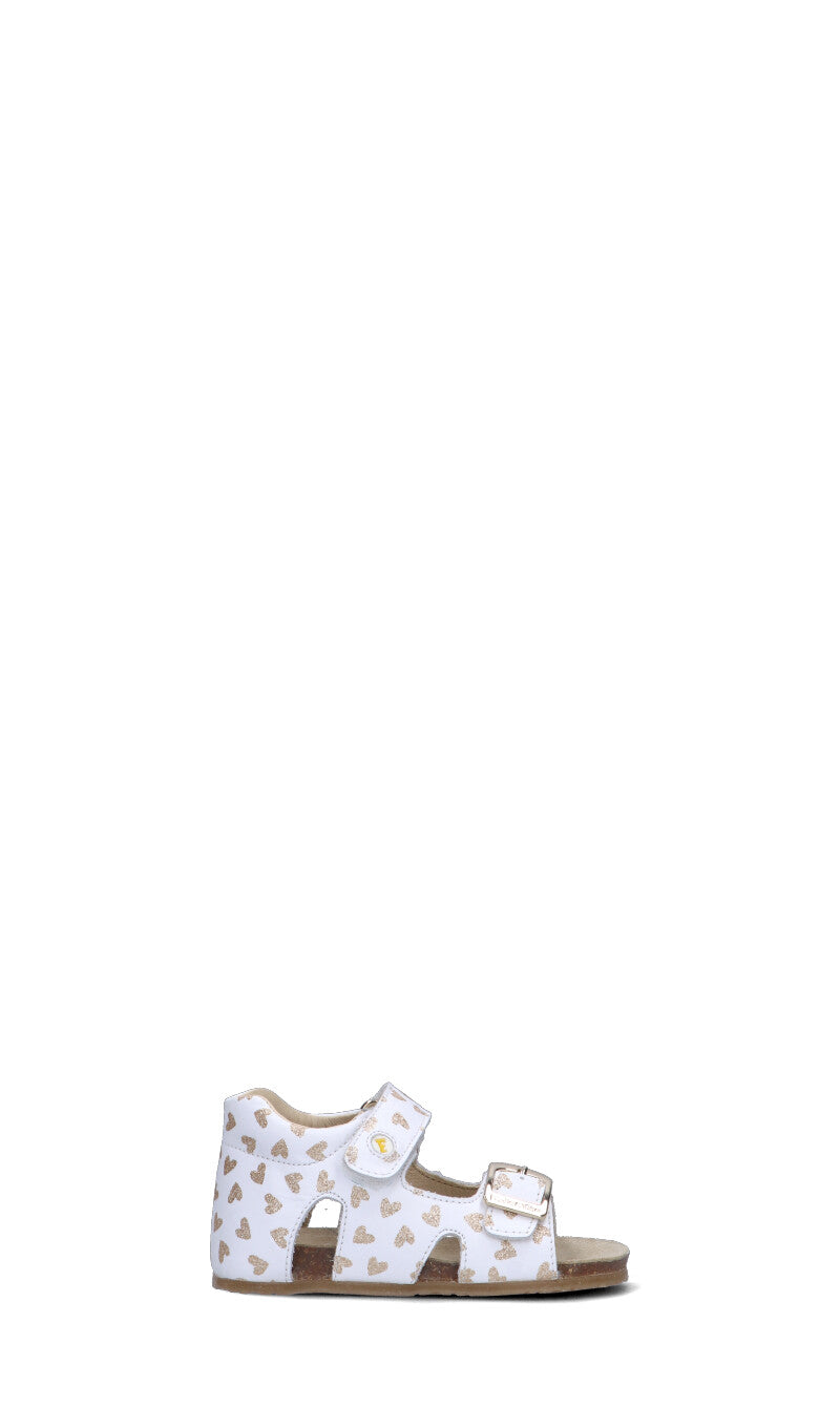 FALCOTTO Sandalo bimba bianco in pelle