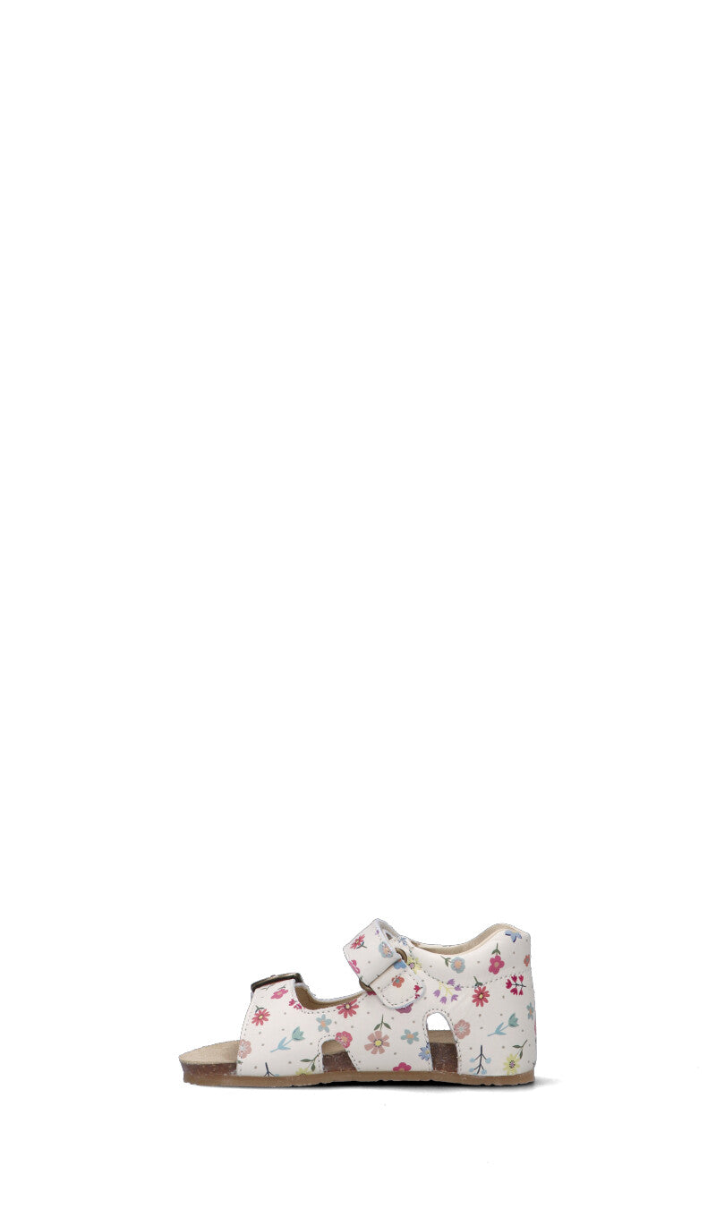 FALCOTTO Sandalo bimba bianco in pelle